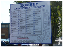 A directory listing in an industrial estate